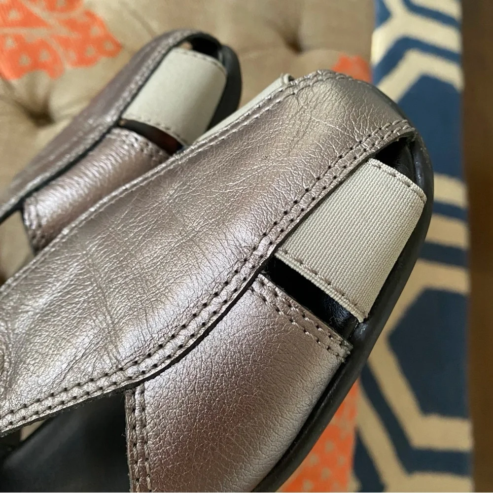 💎 TLC SILVER BLACK METTALIC CUT OUT SHOES! - Picture 10 of 15